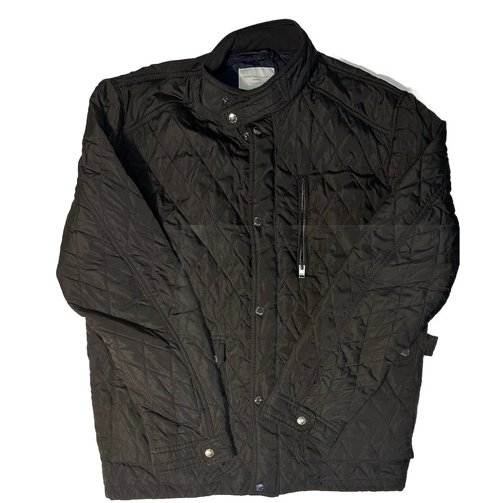 Selected Homme Identity Classics At Tomorrow Black Men's Quilted Jacket XL